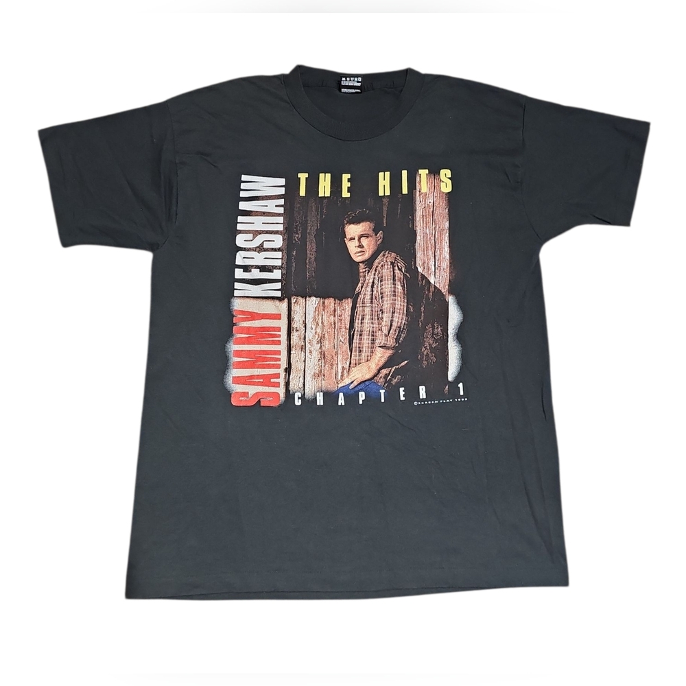 Vtg 1995 Sammy Kershaw The Hits Your Tattoo Tour Shirt Double-Sided AUTOGRAPHED